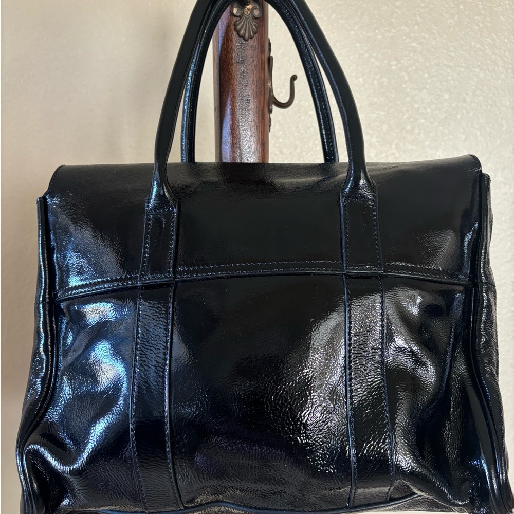 Mulberry Glossy Black Satchel purse - Picture 2 of 12